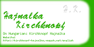 hajnalka kirchknopf business card